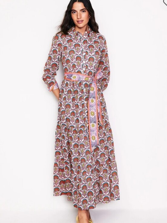 Boden Dresses & Skirts - Boden Cotton Flo Cotton Midi Shirt Dress Passion Bud Size 8